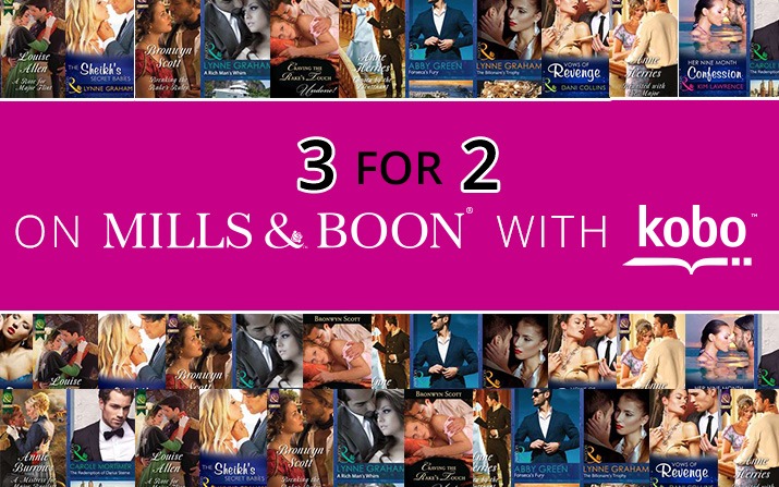 Get 3 for 2 on Mills & Boon romance this January…